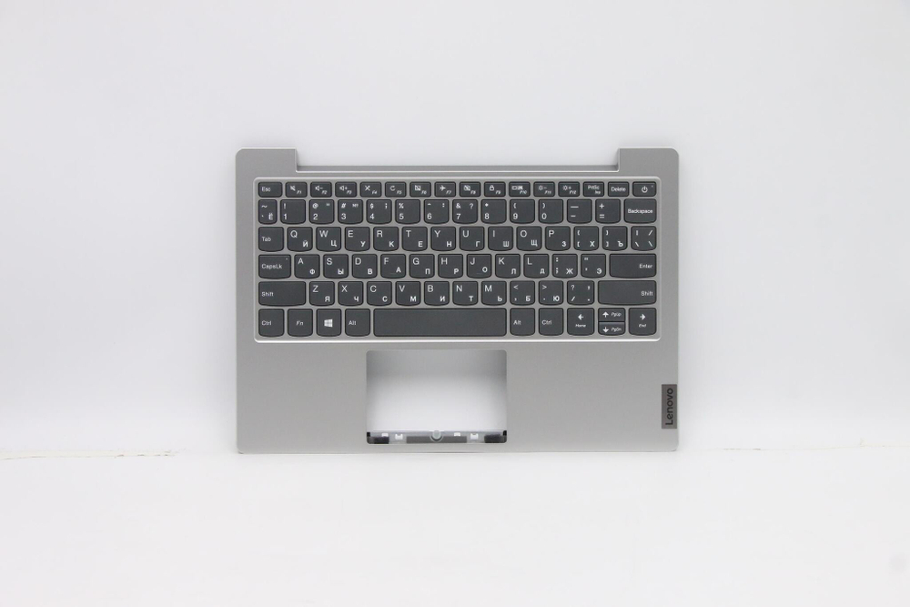 Верхняя панель с клавиатурой (топкейс) для ноутбука Lenovo IdeaPad 1-11ADA05 82GV раскладка - русская, без подсветки, серебристый (5CB0Z53054), оригинал