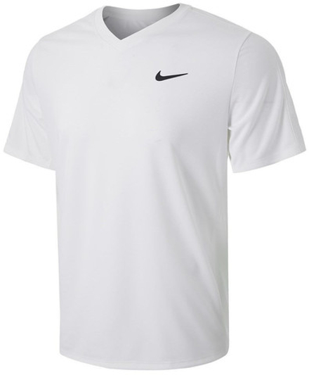 Мужская теннисная футболка Nike Court Dri-Fit Victory - white/white/black