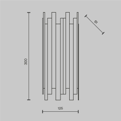 Настенный светильник (бра) Maytoni MOD136WL-01BS