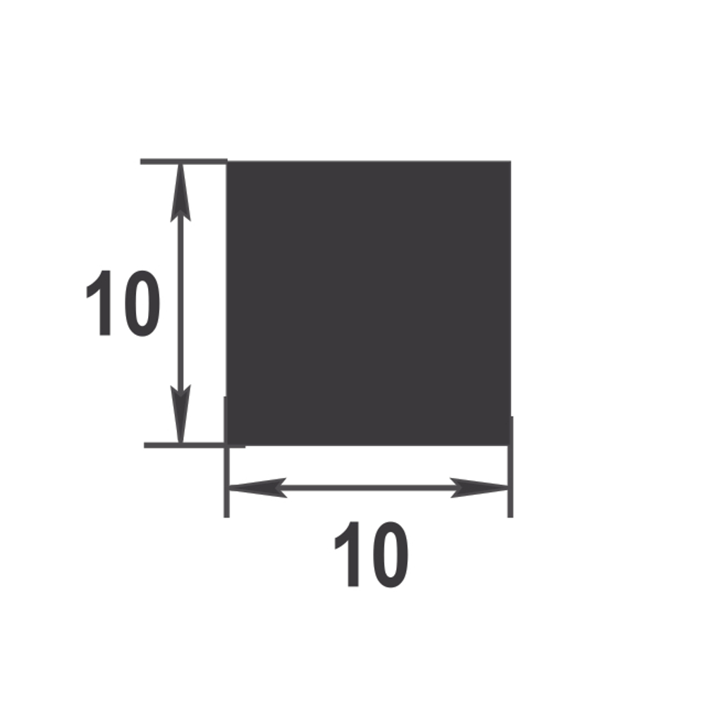 Штанга квадратная Лука 10*10 ШКв 10.2000.501л серебро