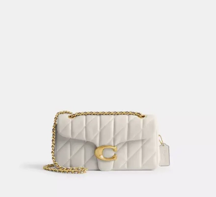 COACH СУМКА ЧЕРЕЗ ПЛЕЧО TABBY 26 С МЯГКОЙ ПОДКЛАДКОЙ, БЕЛЫЙ