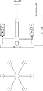Подвесная люстра Divinare SHAM 4505/17 LM-6