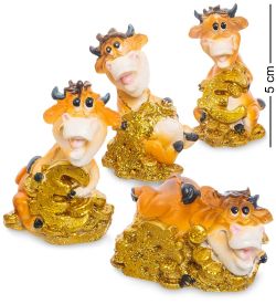 AF-1001 Набор фигурок «Бык» 5 см (в асс. 4шт)