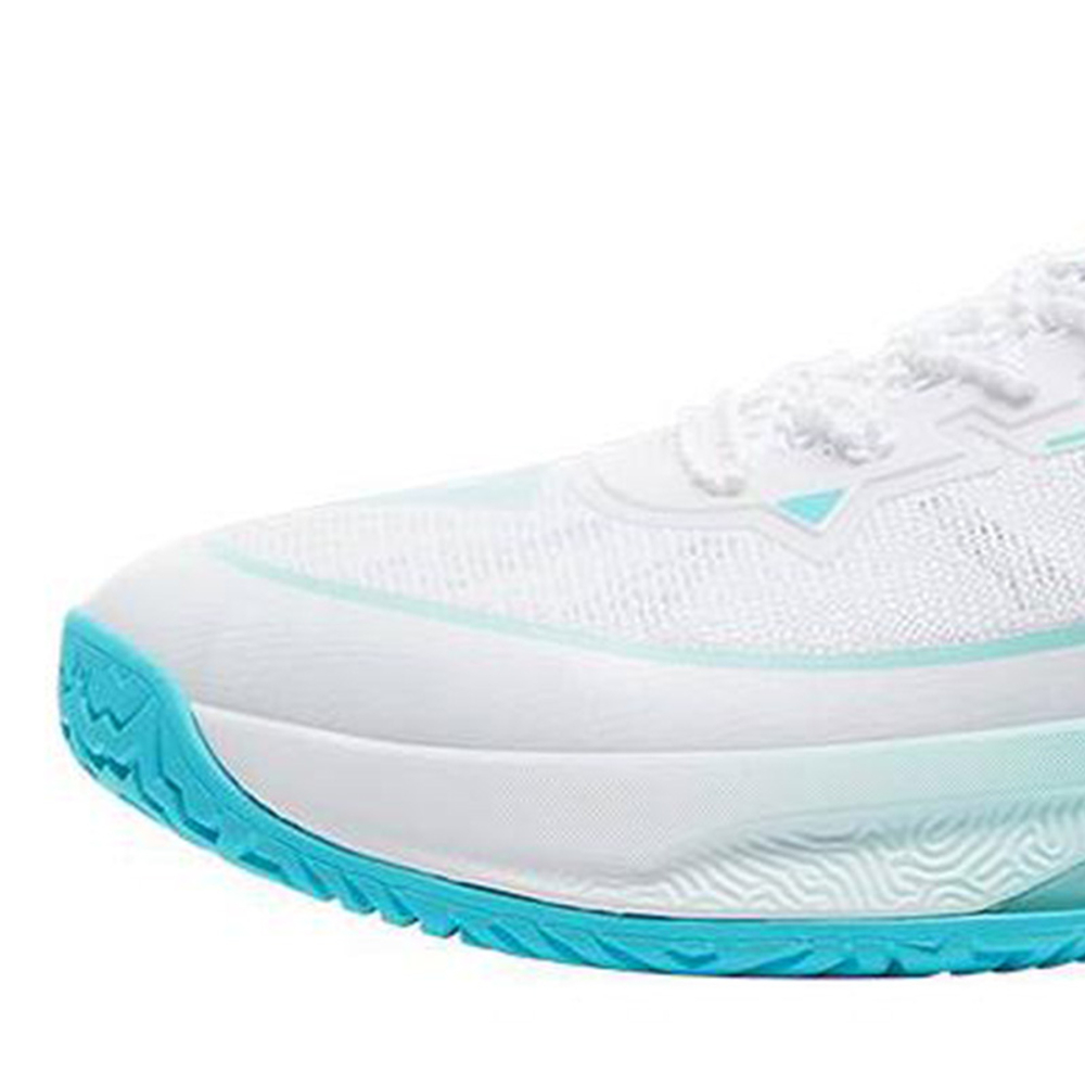 PEAK Taichi Volleyball Shoes Cushioning, Wear Resistant Low top Training Shoes Men"s White Green