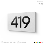 Номер на дверь 419, табличка на дверь для офиса, квартиры, кабинета, аудитории, склада, белая 120х70 мм, Айдентика Технолоджи
