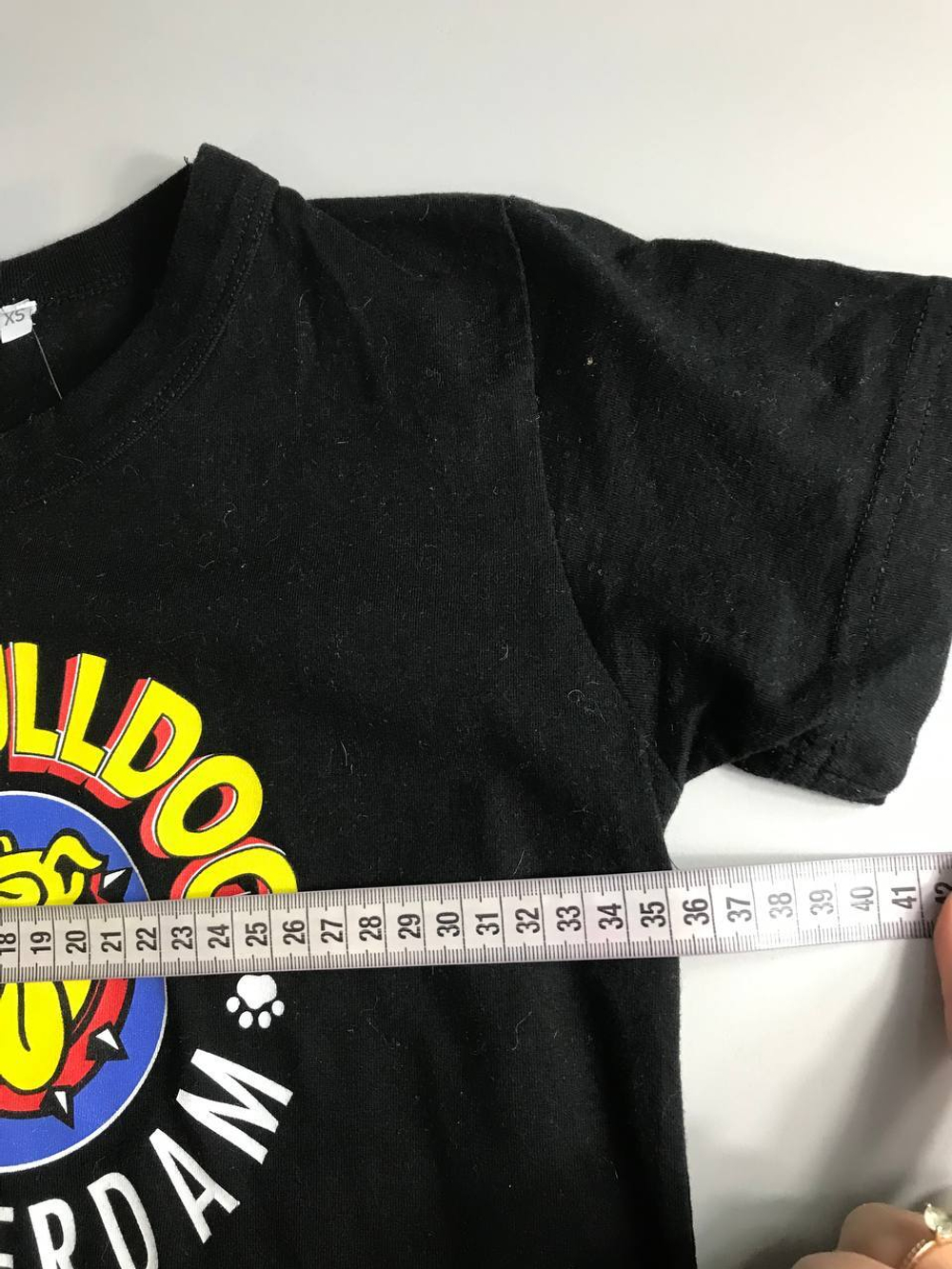 Футболка с ярким принтом, маркировка XS, визуально на 42 размер