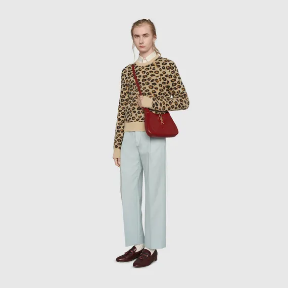 Маленькая сумка-хобо Gucci Jackie 1961 красный