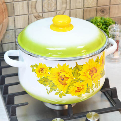 Кастрюля 5,5л коническая "Подсолнухи"