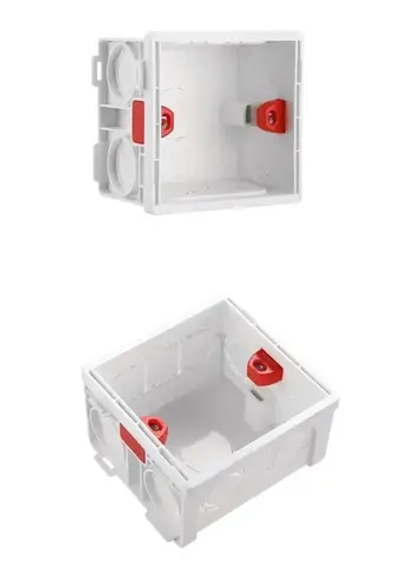 Установочная монтажная коробка для выключателей и розеток (подрозетник квадратный), 5 шт в комплекте