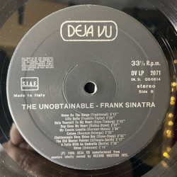 Винтажная виниловая пластинка LP Frank Sinatra The Unobtainable (Италия 1986)