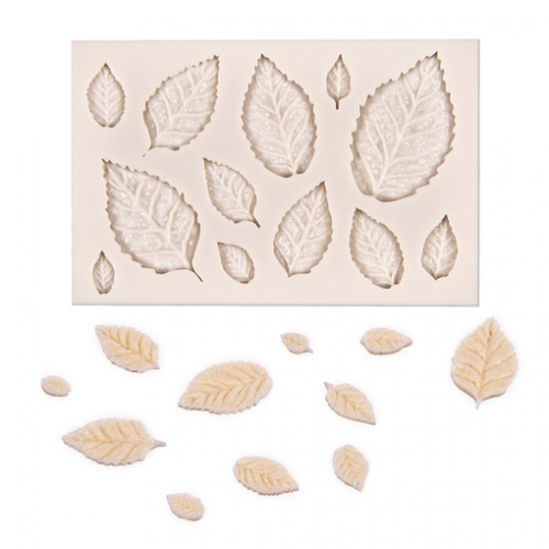 Молд «Листики розочки»