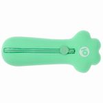 Пенал-косметичка ЮНЛАНДИЯ на молнии, силикон, "Paw Mint", мятный, 20х7 см, 270056