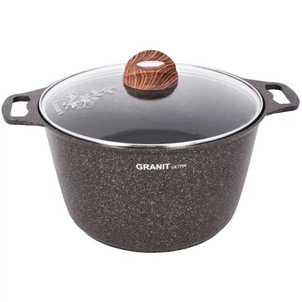 Кастрюля 10л «Granit ultra»(original) со стеклянной крышкой кго102а