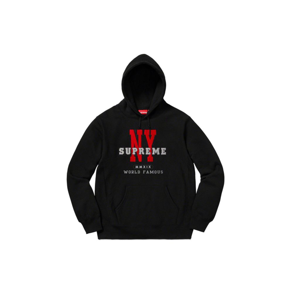 Supreme FW19 Week 13 NY Hooded Sweatshirt Black