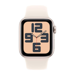 Apple Watch SE 2024 40mm Starlight Aluminium Case with Starlight Sport Band M/L