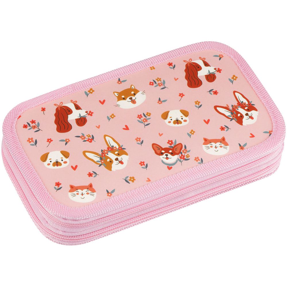 Пенал 2 отделения, 190*110 ArtSpace "Dogs", ламинированный картон, софт-тач