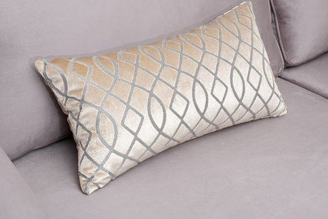 Диван трехместный Garda Decor Trevi 230М серый с кантом механизм пума