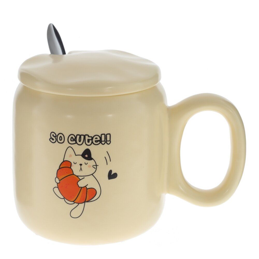 GAEM Кружка с крышкой и ложкой, 450 мл, L14 W9 H12 см, 2в.