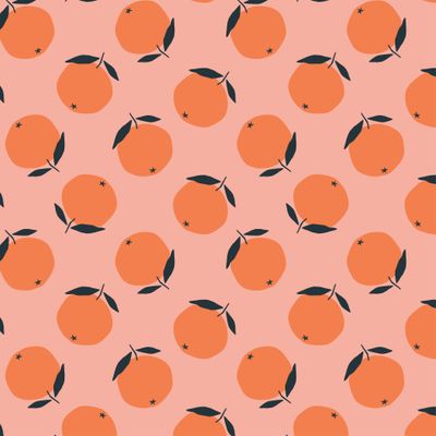 Сочные оранжевые апельсины с веточками