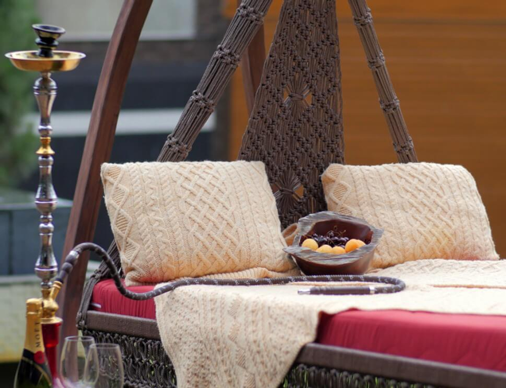 Набор: Подвесное кресло качели для двоих МАРРАКЕШ + Каркас