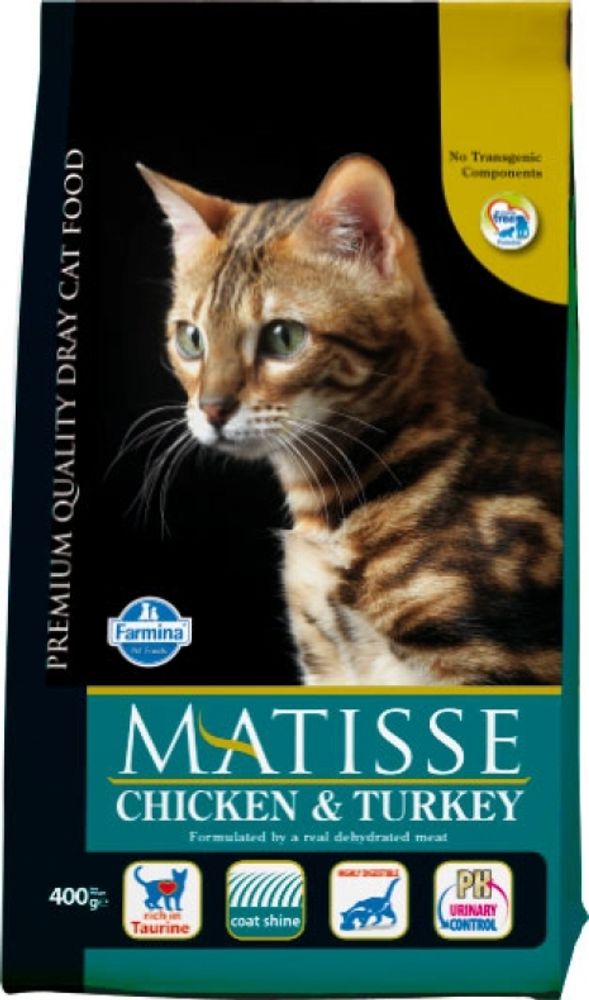 Сухой корм Farmina Matisse Cat Adult для взрослых кошек Курица с индейкой 400 г