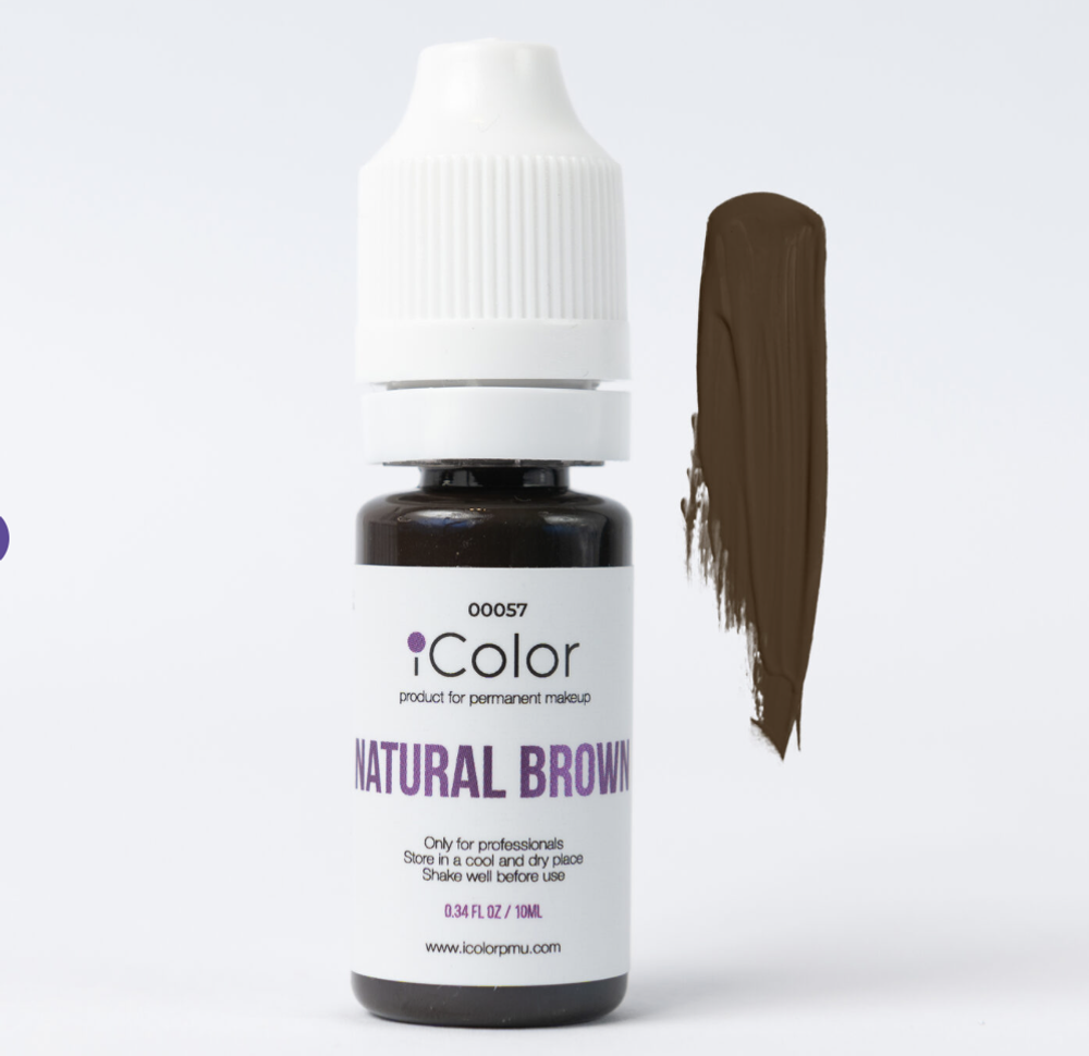 natural brown 10 ml  icolor пигмент для бровей