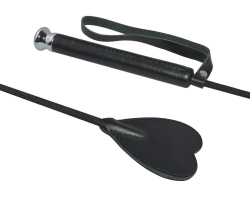 Чёрный стек с шлепком-сердечком - 60 см.