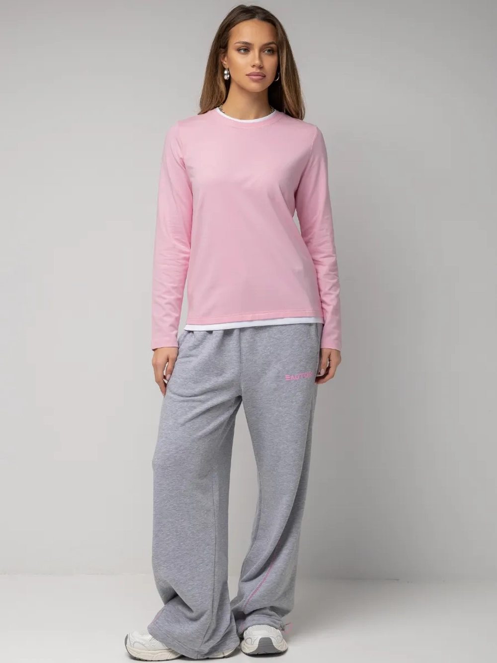 Лонгслив двойной базовый