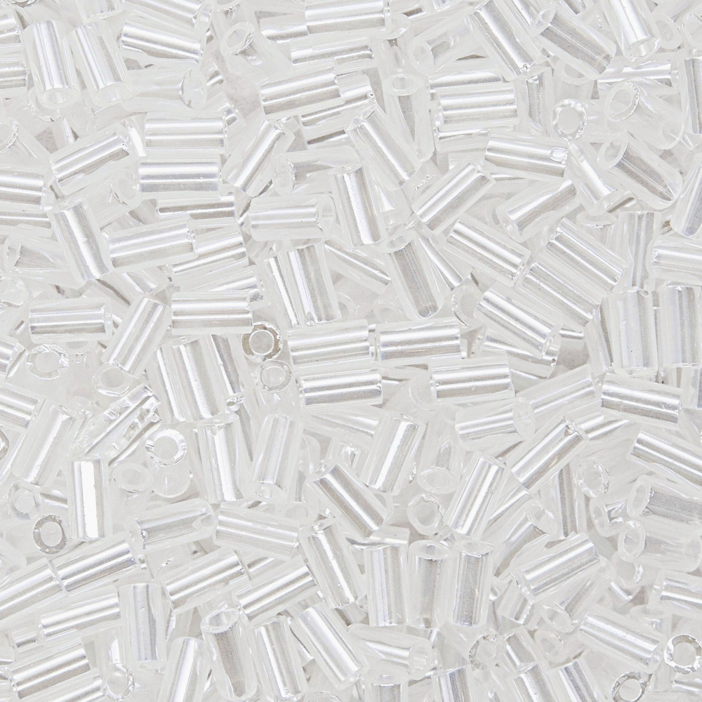 Японский бисер TOHO Bugle (стеклярус) 3mm (№141), жемчужный глянцевый