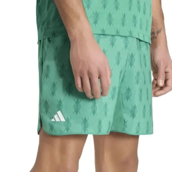 Мужские теннисные шорты Adidas Club Tennis Climacool Graphic 7in - semi court green/collegiate green