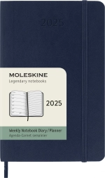 Еженедельник Moleskine (DSB2012WN2) Classic Soft WKNT Pocket 90x140мм 144стр. мягкая обложка синий сапфир