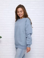 Свитшот утепленный оверсайз базовый