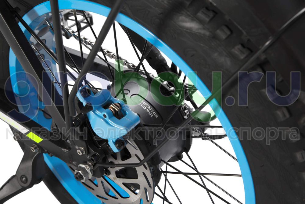 Электровелосипед Syccyba F10 Pro 2025 года (48V/15Ah) - Синий обод фото №11