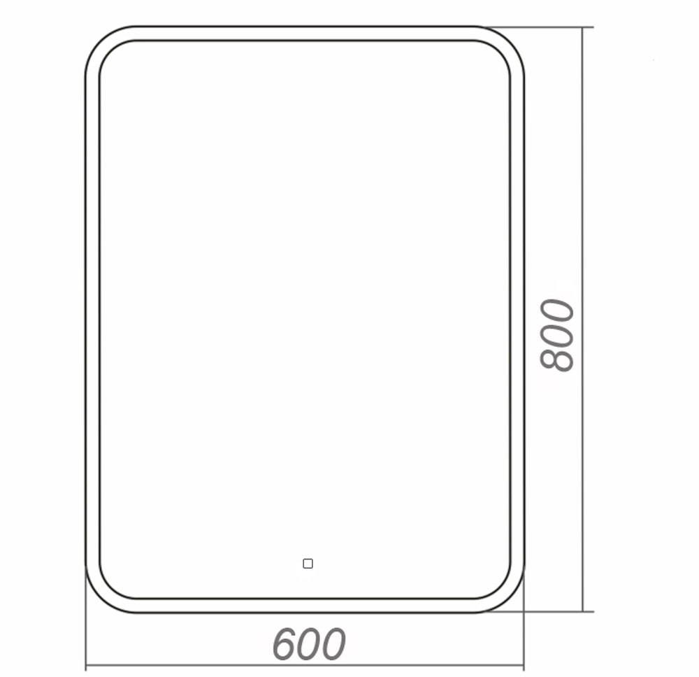Зеркало AZARIOEsterna Raggio 600х800 влагостойкое с подсветкой, сенсорный выключатель с функцией диммера (CS00079361)