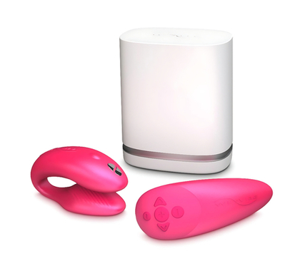 Сенсорный вибромассажер для пар We-Vibe Chorus, розовый