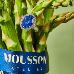 Кольцо с Сапфиром и Бриллиантами, R0070-41/1