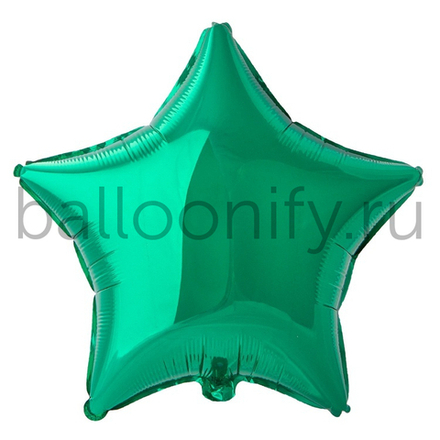 Фольгированная фигура, звезда, 32"/81СМ Металлик Green(FM)