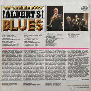 Albert Nicholas And The Traditional Jazz Studio / Albert's Blues (LP)