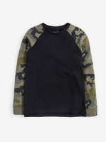 Лонгслив для мальчика Next 264-818, 3 шт., Хаки, Молочный, Серый