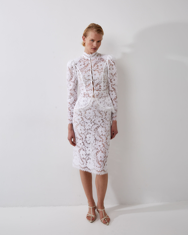 Жакет из кружева Софи Аллет белый