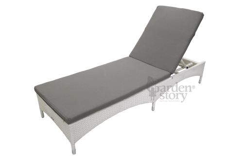 Лежак Мальта арт.M001-МТ002, ротанг искусственный (молочный)