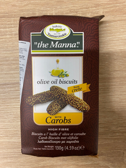 Печенье the MANNA на оливковом масле с кэробом  130г, Греция