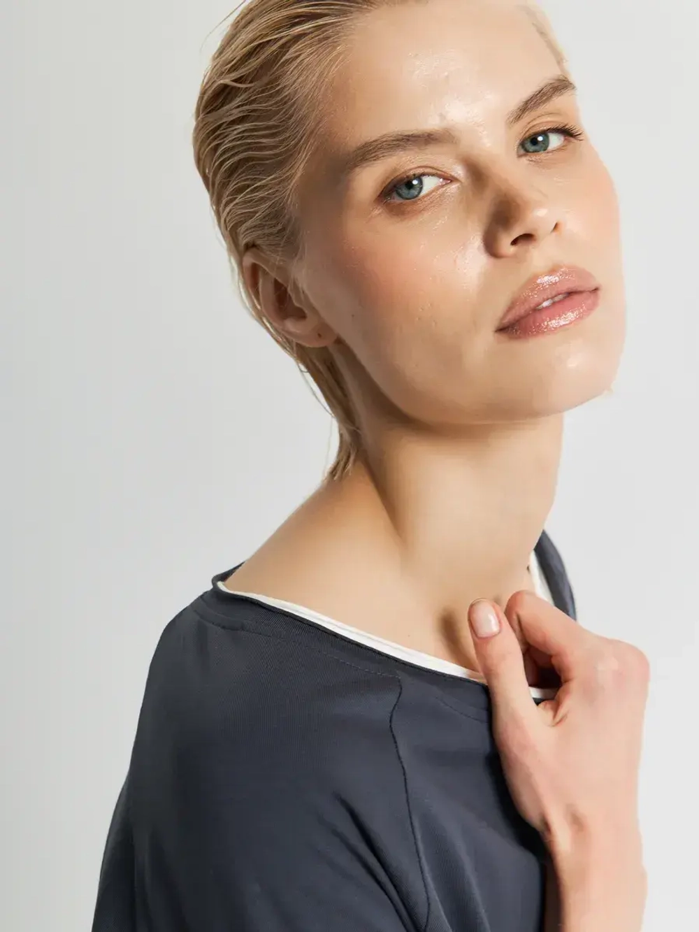 Лонгслив оверсайз реглан графит