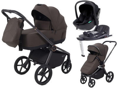 Детская коляска Rant Flex Therm Soft 4 в 1 с автокреслом Miro Black и база Shine Brown