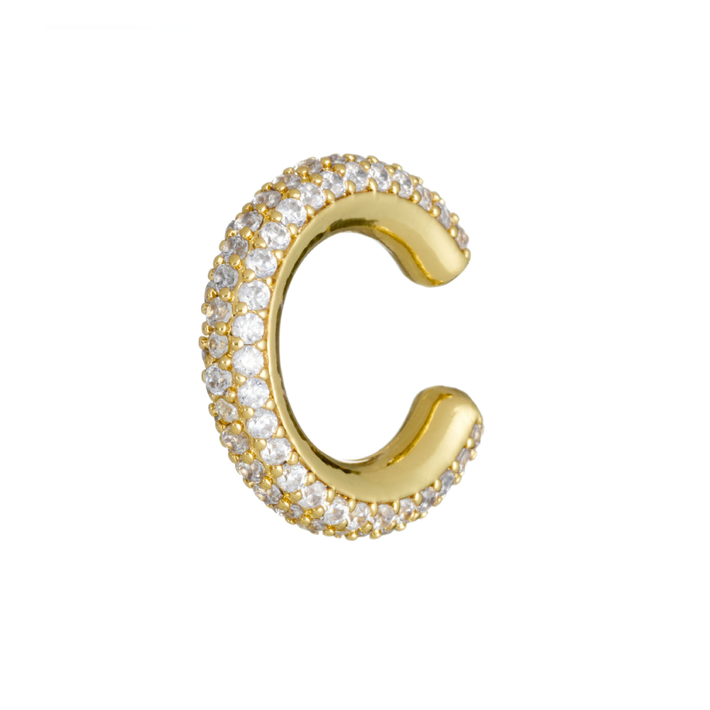 Кафф- полукруг, россыпь цирконов, золото