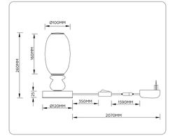 Ambrella Настольная светодиодная лампа Ceramo Modern LH53154