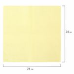 Салфетки бумажные 100 шт., 24х24 см, LAIMA/ЛАЙМА, жёлтые (пастельный цвет), 100% целлюлоза, 126908