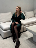 Платье Кимоно изумруд