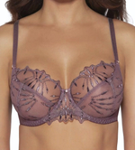 Бюстгальтер с шитыми мягкими чашками с вышивкой (Размер: 75F) (Цвет: какао)