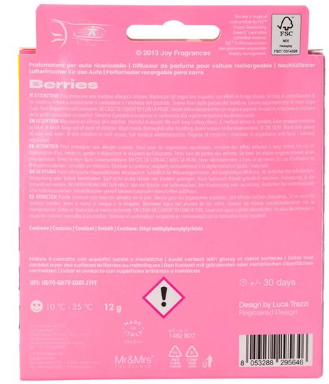 Ягоды, ароматизатор для автомобиля NIKI EYES, Mr&Mrs Fragrance